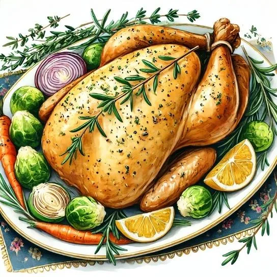 Herb roasted turkey - one of the Healthy Christmas recipes.