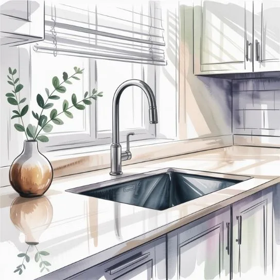 Minimalist kitchen with sleek countertop and simple decor – home minimalist guide