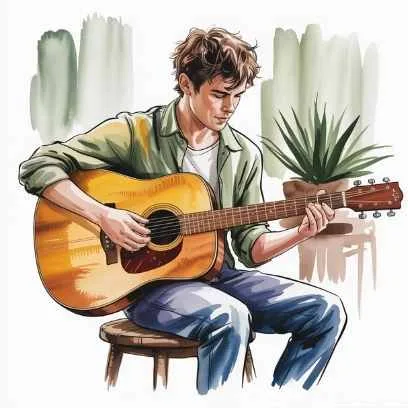 Young man playing guitar — how hobbies improve your life by boosting relaxation and creativity.