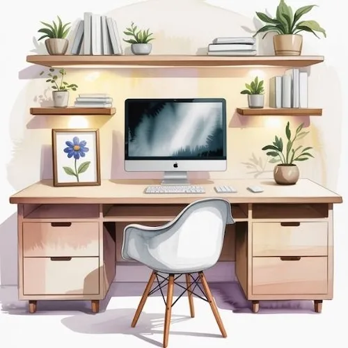 Feng Shui Home Office Tips on keeping a tidy desk for clarity and focus