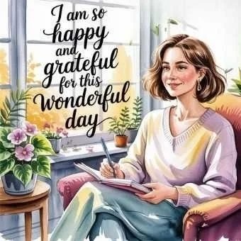 Woman writing in her gratitude journal by the window, practicing daily thankfulness as one of the key steps in how to manifest winning the lottery.