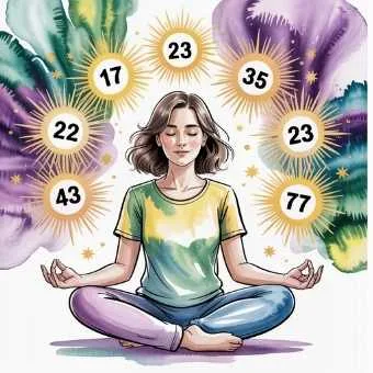 Woman visualizing her lottery win with glowing golden numbers around her, showing how to manifest winning the lottery through visualization and emotion.