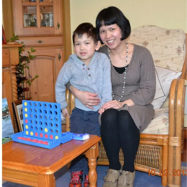 Mom and son spending quality time, part of our marriage advice after 18 years