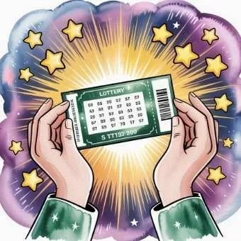 Hands holding a glowing lottery ticket surrounded by golden light, symbolizing how winning lottery affirmations align energy with jackpot success