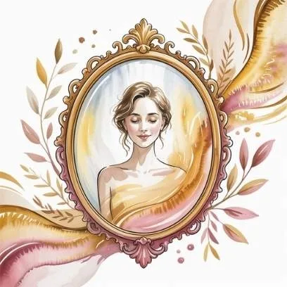 Mirror reflecting peaceful energy, showing how letting go in lottery manifestation attracts faster results.