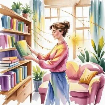 Decluttering with sunshine—emotional-clearance signs of winning the lottery.