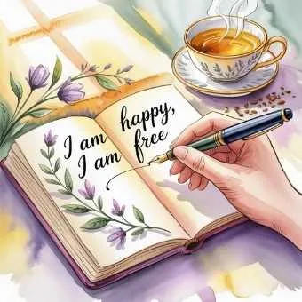 Writing positive affirmations to build a winning lottery mindset.