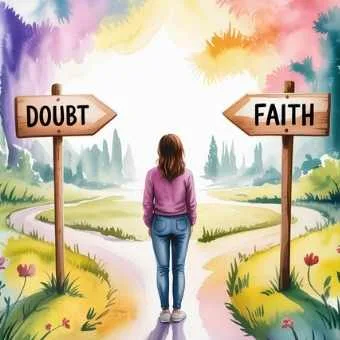 Symbolic image of a woman choosing faith over doubt — common mistakes in Living in the End Manifestation.