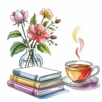 Watercolor illustration of year-end reflection workbooks for women in to support their year end life audit.