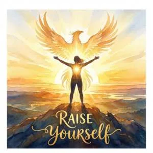 An empowering image of a figure rising into the light, inviting you to Raise Yourself through Neville Goddard New Year manifestation.